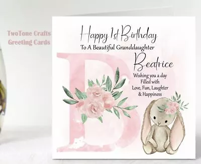 Personalised Birthday Card 1st 2nd 3rd Granddaughter Sister Niece Any Age • £3.50