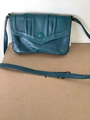 Ollie And Nic Small  Leather Green Cross Body Purse Bag • £2