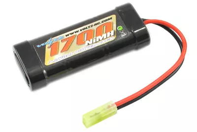 Voltz 1700mAh 7.2V NiMH 6-Cell RC Stick Pack Battery W/Mini Tamiya Plug • £16.98