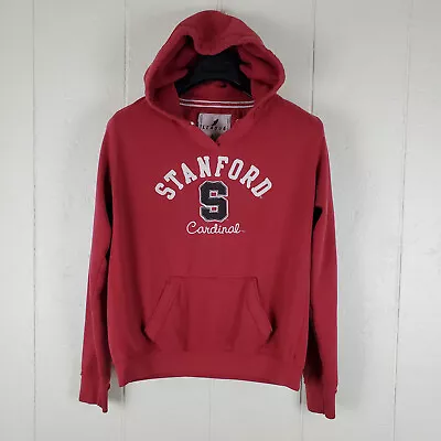 Stanford University Hoodie Women's Large Red Logo Long Sleeve Stretch Pullover • £6.68