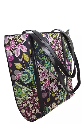 Retired Vera Bradley Tall Tote Floral Nightingale Large Shoulder Handbag Travel • $18