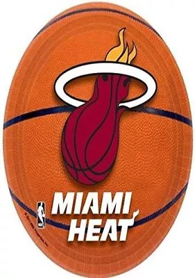  Miami Heat  Round Plates 7  (8-Pack) - Basketball-Designed Premium Party Plate • $13.99