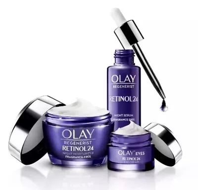 $76.90 • Buy Olay Regenerist Retinol 24 Night Bundle - ‘Serum • Moisturiser • Eye Cream’