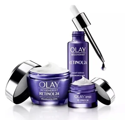 Olay Regenerist Retinol 24 Night Bundle - ‘Serum • Moisturiser • Eye Cream’ • $89.99