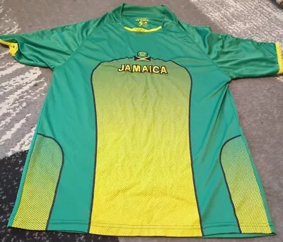 Jamaica Football Shirt LMS Sports Top Medium Mens • £9.50