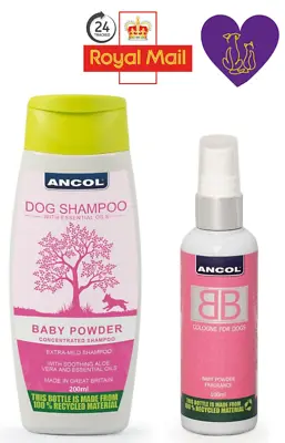 £8.99 • Buy 24HR TRACKED Ancol Dog Baby Powder Shampoo / BB Fragrance Cologne Spray Grooming