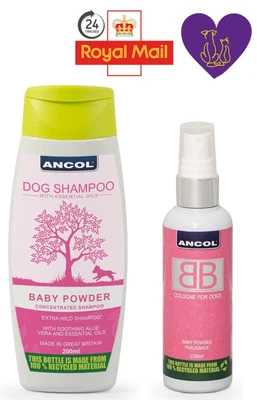 £8.99 • Buy 24HR TRACKED Ancol Dog Baby Powder Shampoo / BB Fragrance Cologne Spray Grooming