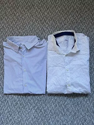 Mens Zara Slim Fit Shirt Bundle X 2 Size Large More Listed Free P&P (S77) • £13.99