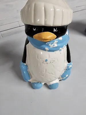 McCOY CHILLY WILLY PENGUIN COOKIE JAR! MARKED 155 USA Great Color! • $83