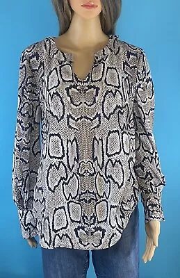 CAbi Snake Skin Print Long Sleeve Blouse Size Small S • $4.99