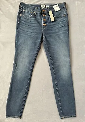 Re-Imagined J Crew 9  Toothpick Exposed Button Jean Size 28 W Perfecting Pockets • $75