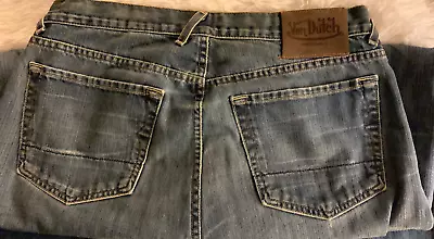 Von Dutch Vintage Mens Denim Blue Jeans Size 34  Blowout Sale • $12.99