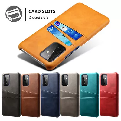 $14.64 • Buy For Samsung S22 A32 A52 A72 S20 S21 A51 Leather Credit Card Holder Pocket Case