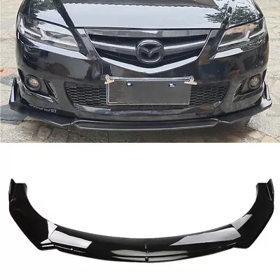 For Mazda 2 3 6 UNIVERSAL Front Bumper Lip Spoiler Splitter Glossy Black • $60