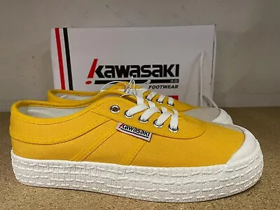 Kawasaki W' Original 3.0 Women's Wedge Shoes Sneaker Yellow/white EU38 UK5 US7 • £34.99