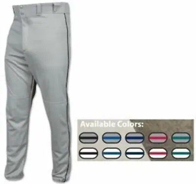 Majestic 8070 Pro Style Piped Mens Baseball Pants Gray/Red Size Small • $14.99