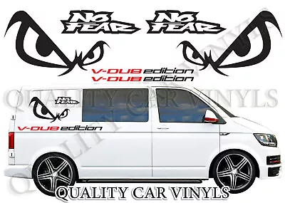 VW Transporter T4 T5 T6 No Fear Side Graphic Decals Stickers Camper Van P88 • $47.25