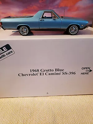 1/24 Scale 1968 Chevrolet El Camino. Diecast Danbury Mint Model In Grotto Blue. • $133.05