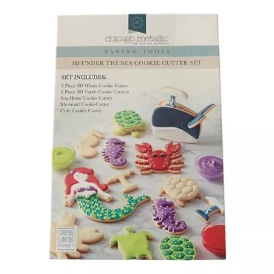 Chicago Metallic Under The Sea Cookie Cutter Mermaid Turtle Whale Sea Horse Crab • $15.99