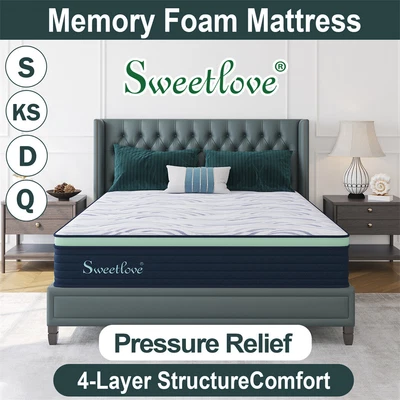 $169 • Buy Sweetlove Mattress Queen Double King Single Bed Orthopedic Cool Gel Memory Foam