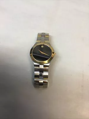 Movado Museum 81G2 1899 Black Dial 2 Tone SS Swiss Quartz Man’s Watch • $149.99