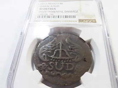 E66 Mexico War Of Independence Oaxaca Sud 1813 8 Reales NGC XF Details • $23.50