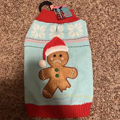 $10.49 • Buy Merry Makings Holiday Dog Sweater ☃️ Ginger Snap  Size Large