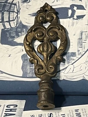 $18.95 • Buy Antique Vintage Heavy Cast Iron 5  Art Nouveau Lamp Finial Light Part