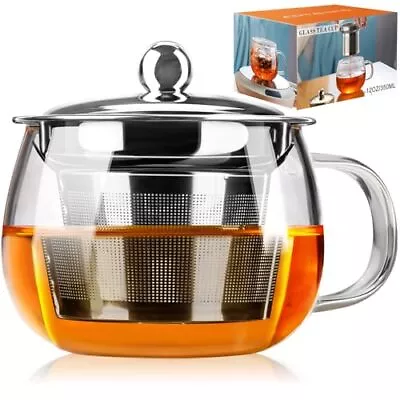 Tea Cup With Infuser And Lid Glass Tea Cup Of Heat Resistant Glass 13oz Tea Mug  • $15.49