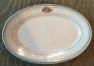 Vintage Moss Lake Adirondacks Camp 12-1/2” Oval Platter Plate Syracuse China • $30