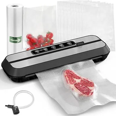 80Kpa Food Vacuum Sealer With Built-in Bag Cutter Air Sealing For Dry/Moist Mode • $37.99