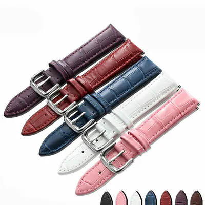 £3.95 • Buy Genuine Leather Crocodile Print Watch Band Strap Universal Replacement 12-22mm