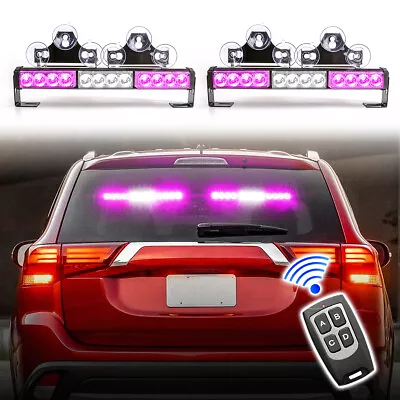 2 In 1 Emergency Funeral Escort Windshield Traffic Advisor Strobe Light Bar  • $49.99