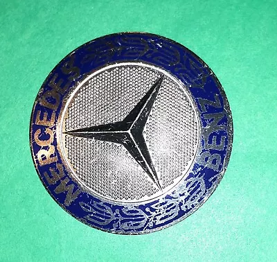 Vintage Mercedes-Benz Grille Badge Emblem Road Worn 2.5  Metal Silver Tone • $9