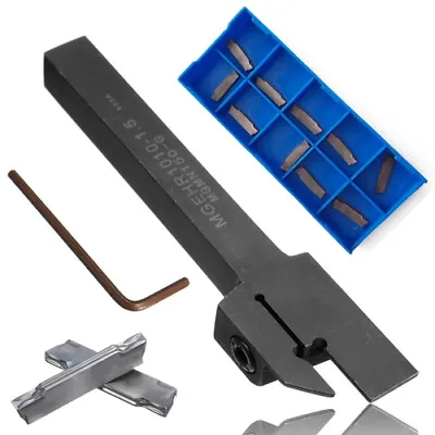 MGEHR 1010-1.5 Parting Grooving Lathe Tool Holder + 10pcs MGMN150-G Inserts KF • £14.39