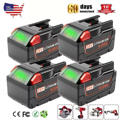 1X-4X 6.0Ah For MILWAUKEE For M28 V28 Lithium Ion Battery 28V 48-11-2830 M28BX • $100.99