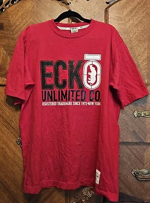 Ecko Large Red Logo Spell Out Tshirt • $19