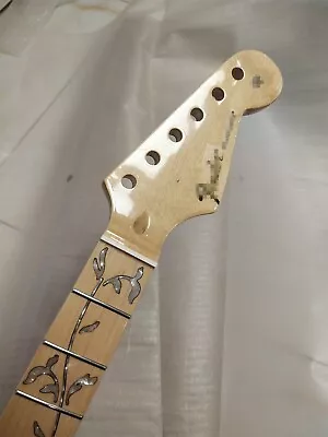 22 Fret ST Guitar Neck Maple 25.5inch Maple Fingerboard Tree Inlay • $59.88