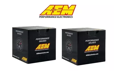 AEM 52mm X-Series Digital Voltage / Voltmeter + 100-300F Temperature Gauge Set • $369.90