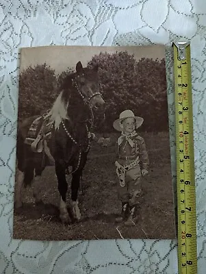 Vintage Kids School Workbook Lined Paper Notebook Cowboy & Horse Cute • $6.99