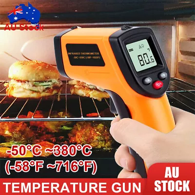LCD Digital Temperature Gun Non-contact Laser IR Thermometer Temp Meter -50~380℃ • $19.99