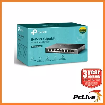 TP-Link TL-SG108E 8 Port Gigabit Easy Smart Switch 1000Mbps Network Management • $72.90