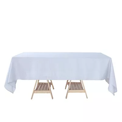 12 Pcs 72x120  RECTANGLE POLYESTER TABLECLOTHS Wedding Party Tabletop Supplies • $112.59