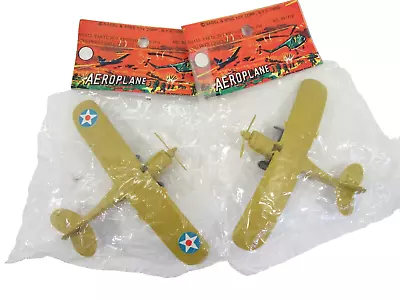 Vintage Aeroplane Plastic Toy Airplanes NIP Nadel & Sons Hong Kong • $22