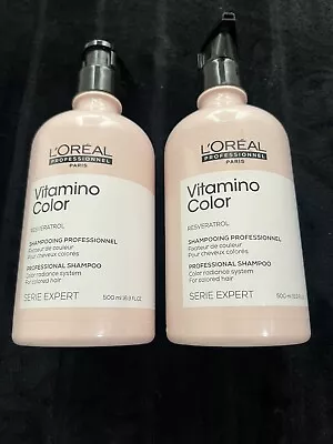 (2) Loreal Professional Serie Expert Resveratrol Vitamino Color Shampoo 16.9oz • $49.99
