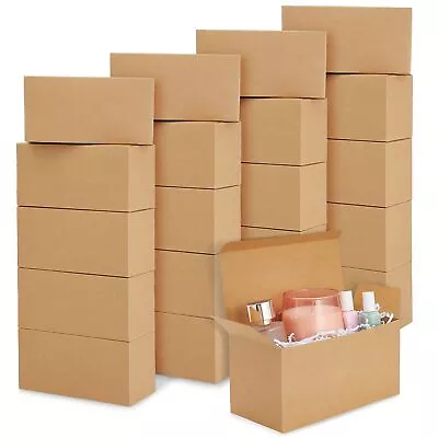 20 Pack Paper Boxes For Tumblers Gift Wrapping Shipping 9x4x4 Brown • $16.99