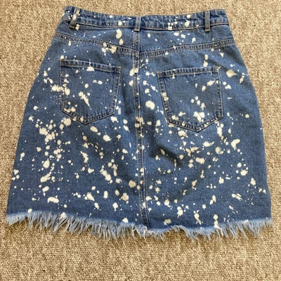 £11.24 • Buy Misguided Distressed Bleached Out Frayed Hem Denim Skirt Skinhead Skingirl 10