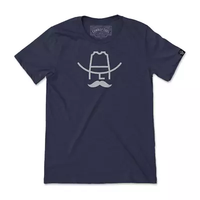 Cowboy Cool® Men's Hank Heather Navy Short Sleeve T-Shirt T042 • $34.95