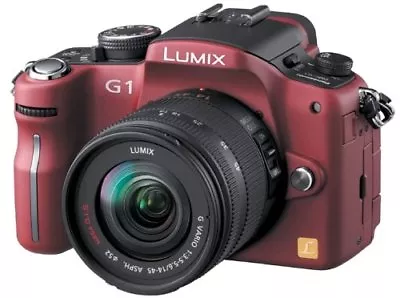 Panasonic Digital SLR Camera LUMIX G1 Lens Kit Comfort Red DMC-G1K-R • $499.99