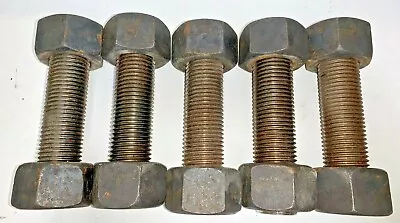 All Thread Rod 1-1/4 -8 Thread 5-3/4  Length (10) 1-1/4 -8 Hex Nut Lot Of 5 • $35